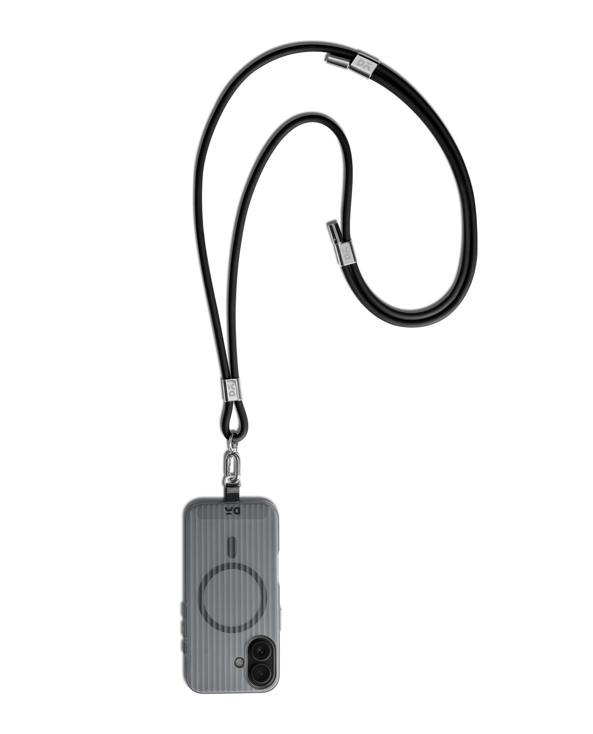Black Anchor Silicone Phone Lanyard