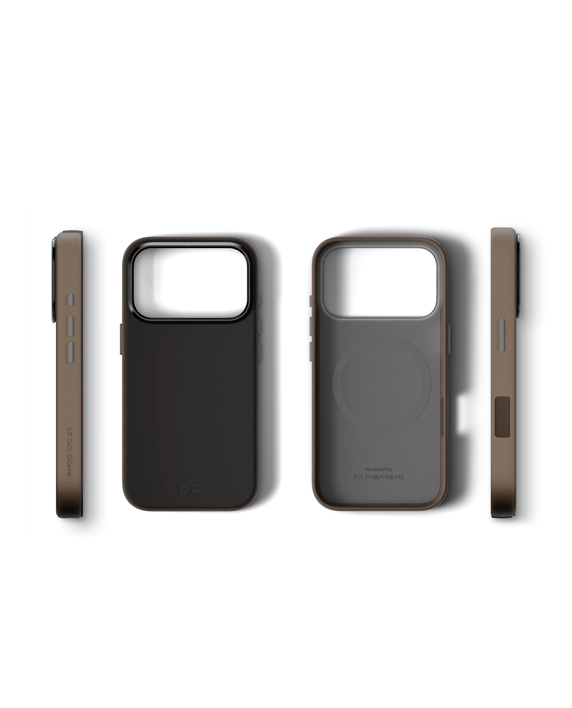 Black-Beige Leatherite MagSafe Phone Case Cover for iPhone 17 Pro - Image 11