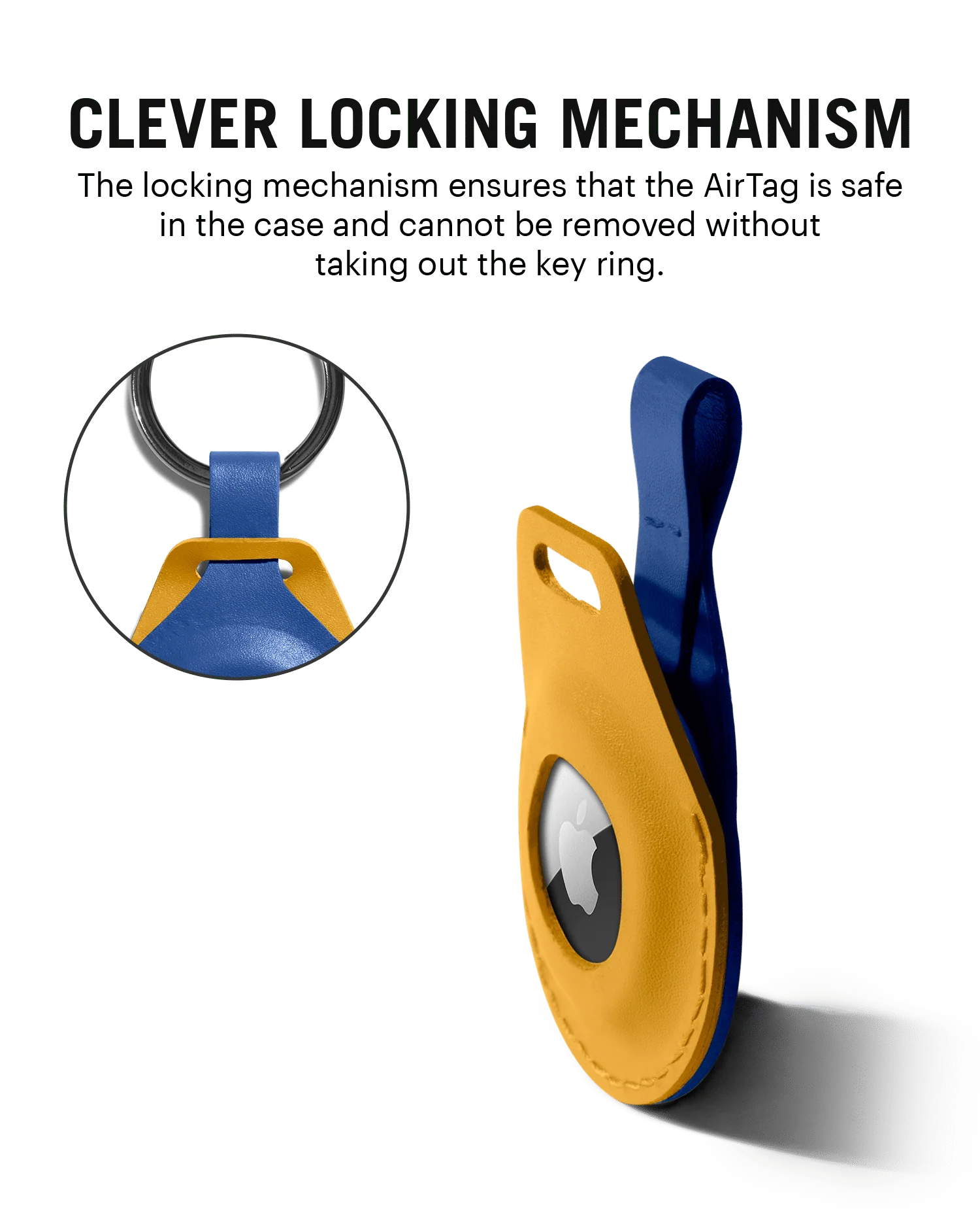 Blue-Mustard Yika AirTag Case (Round) - Image 5
