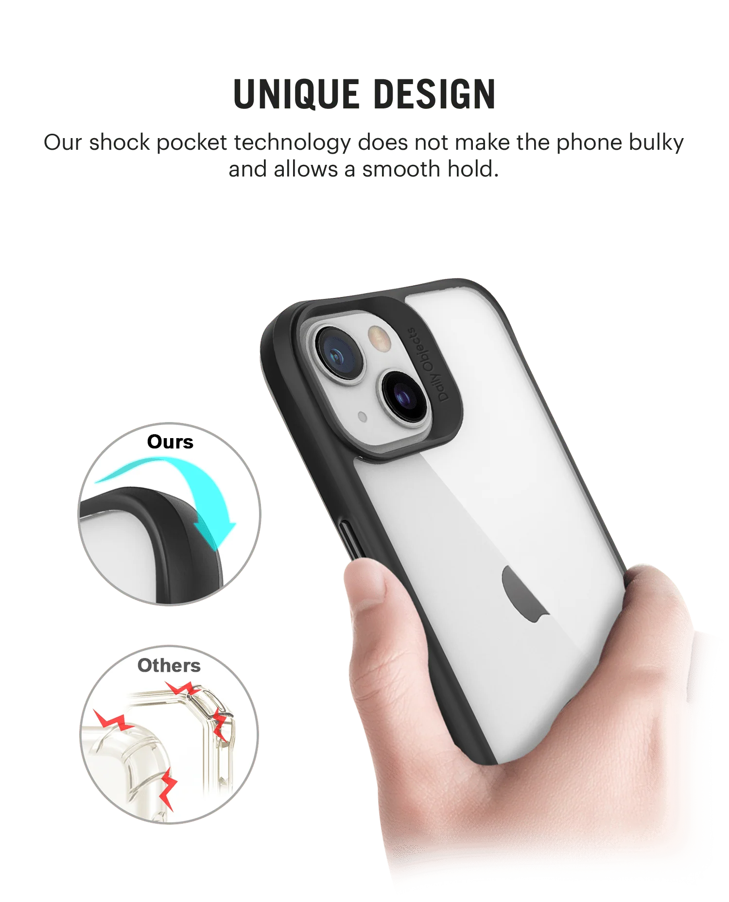 DailyObjects Icecream Sandwich Icon Black Hybrid Clear Case Cover For iPhone 13 Mini - Image 8