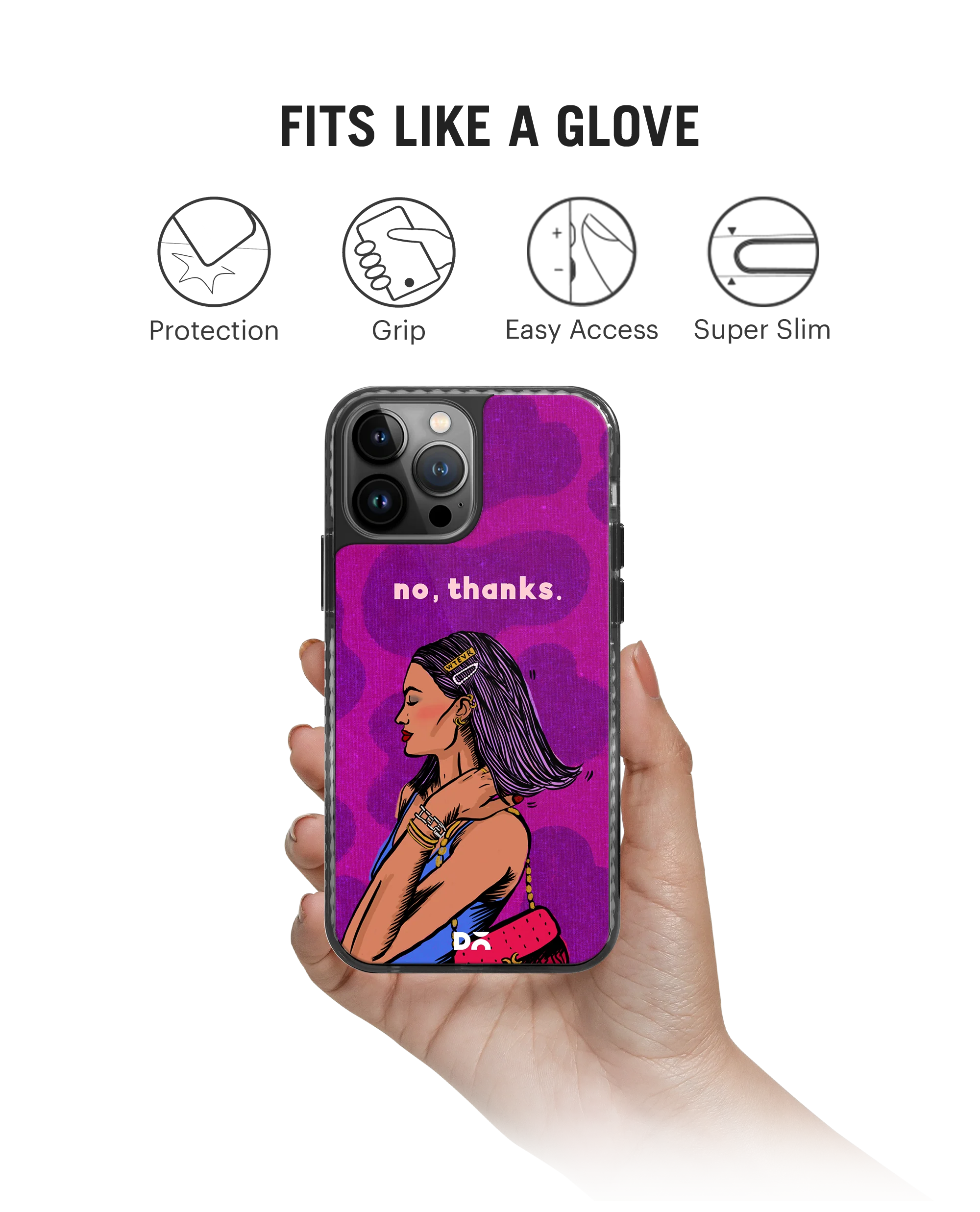 DailyObjects No thanks Stride 2.0 Phone Case Cover For iPhone 15 Pro - Image 2