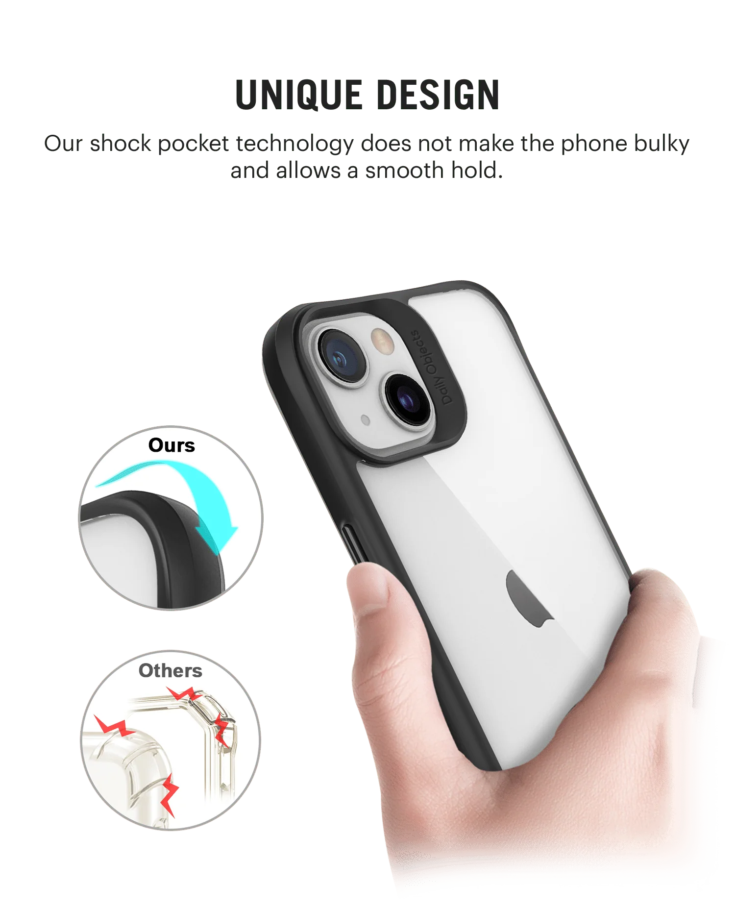 DailyObjects Orange Haul Black Hybrid Clear Case Cover For iPhone 13 Mini - Image 8