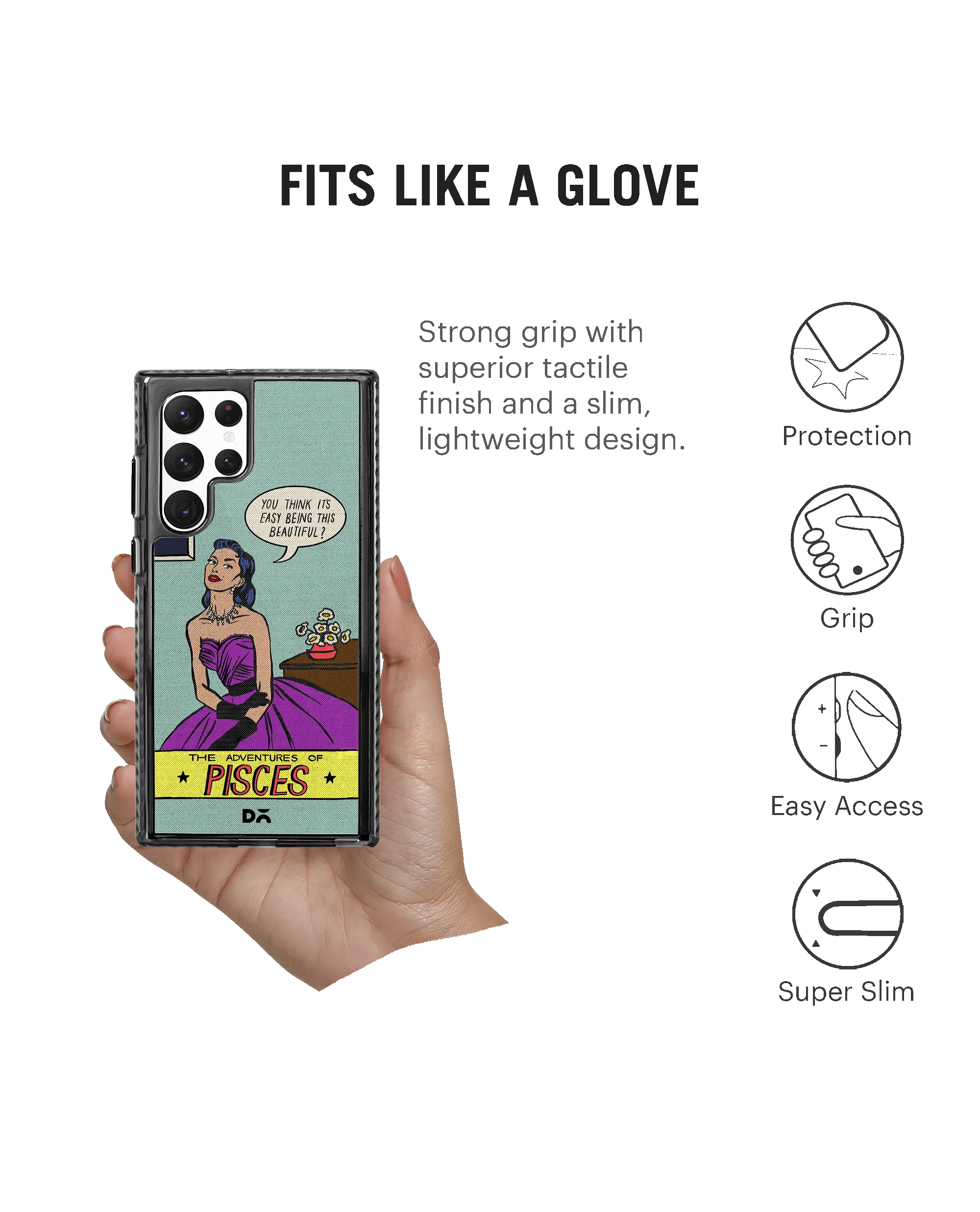 DailyObjects Pisces Stride 2.0 Case Cover For Samsung Galaxy S23 Ultra - Image 5