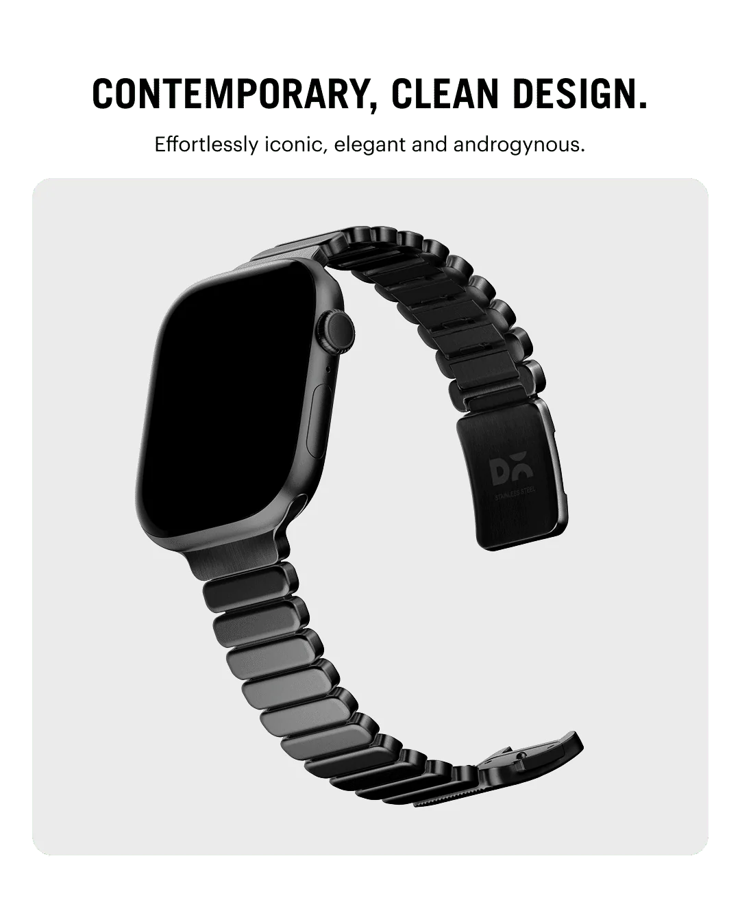 Noir Link Steel Apple Watch Band - Image 10