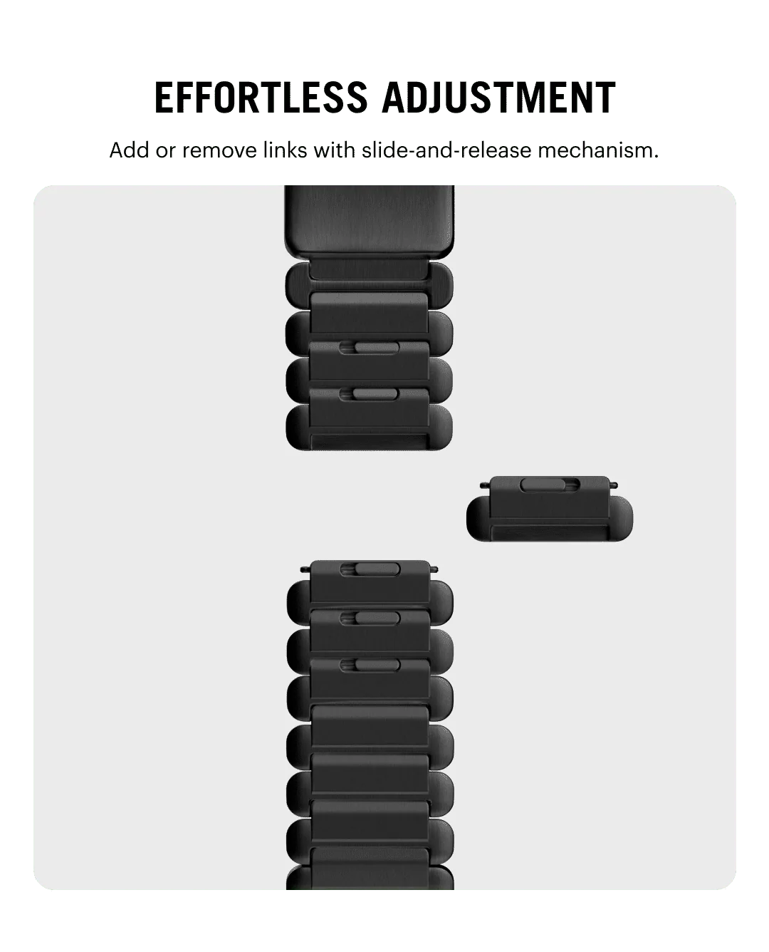 Noir Link Steel Apple Watch Band - Image 16
