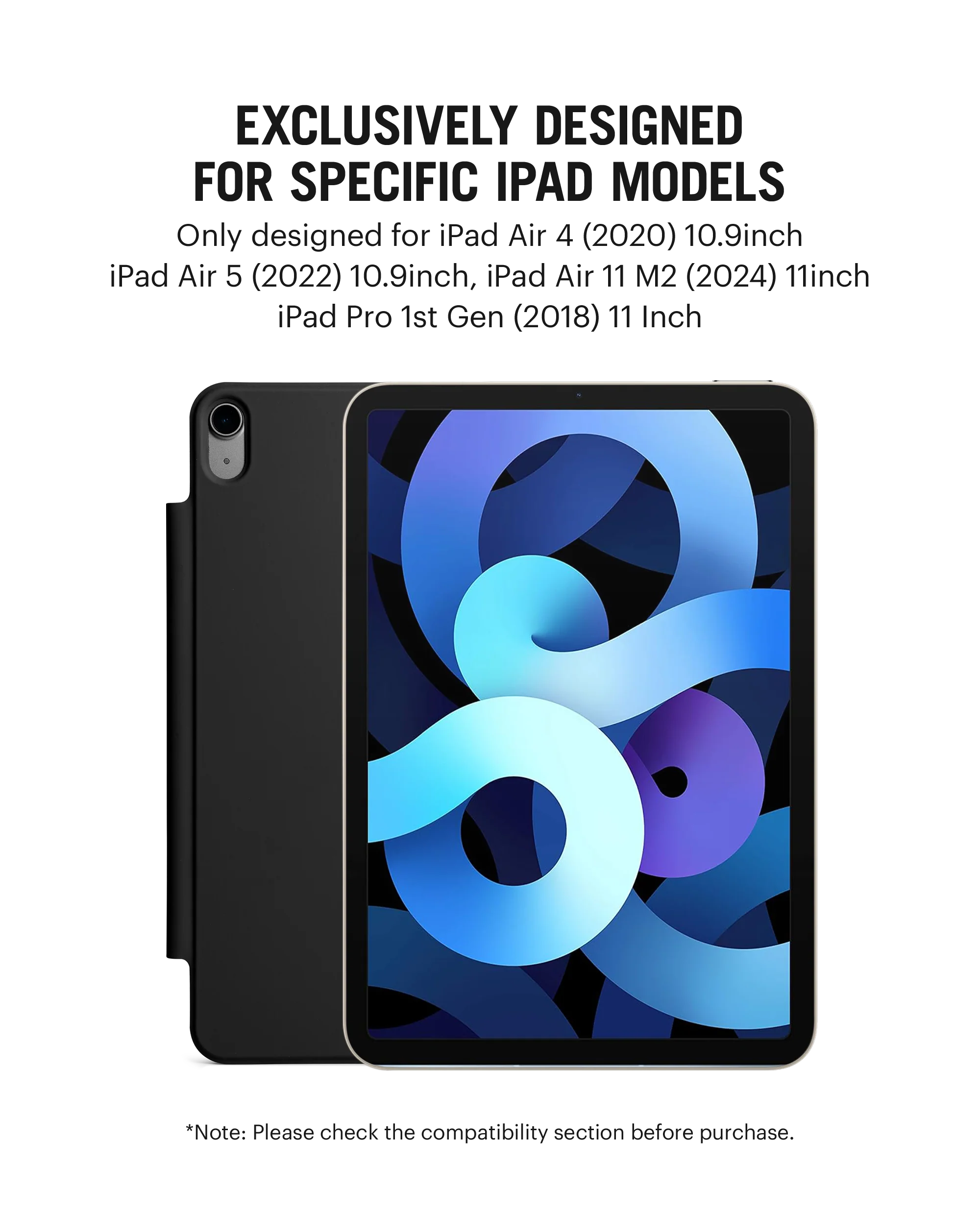 Pleat Y-Fold Magnetic iPad Case for iPad Air 5 2022 10.9 Inch - Image 6