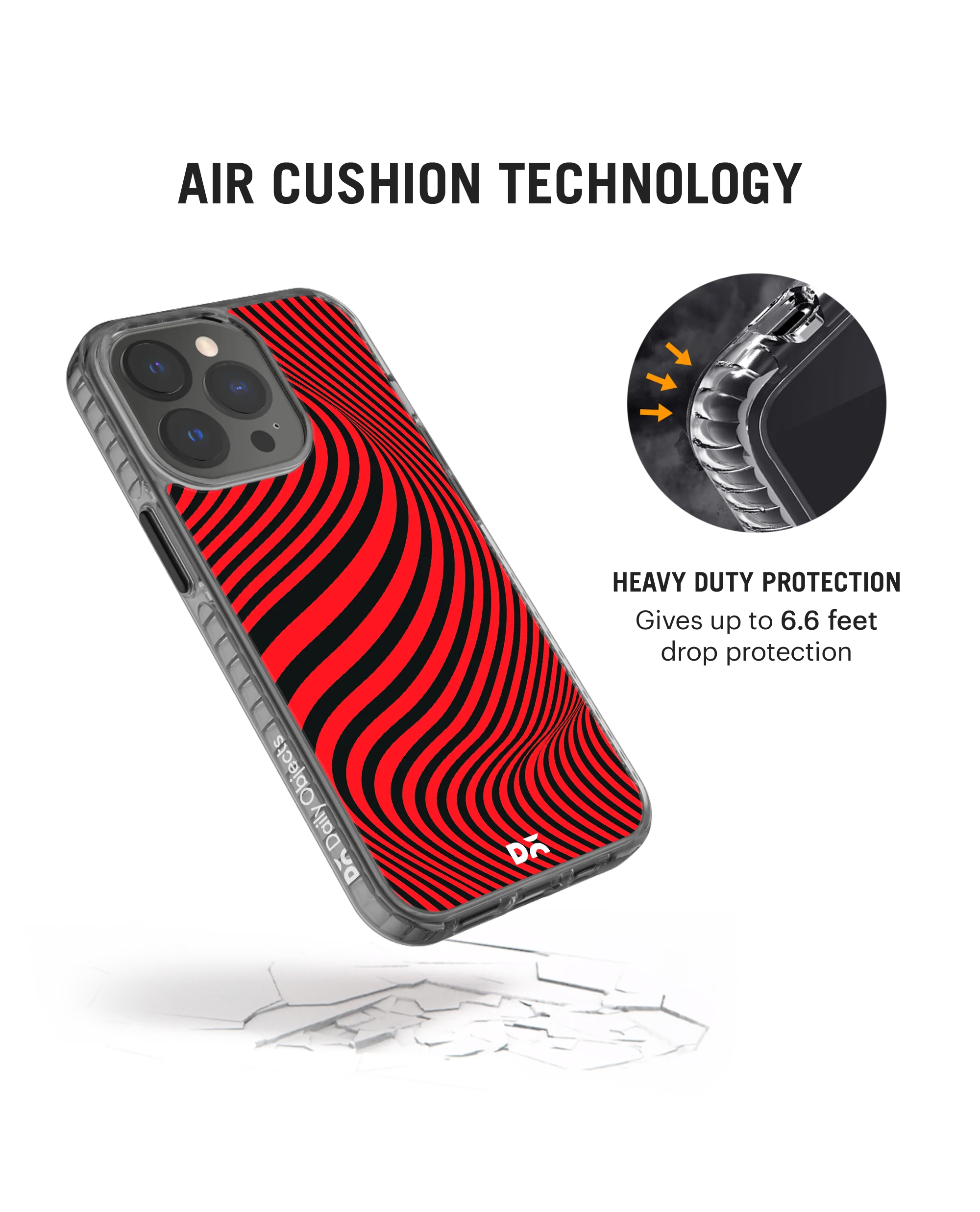 Red Waves Stride 2.0 Phone Case Cover For iPhone 15 Pro Max - Image 5