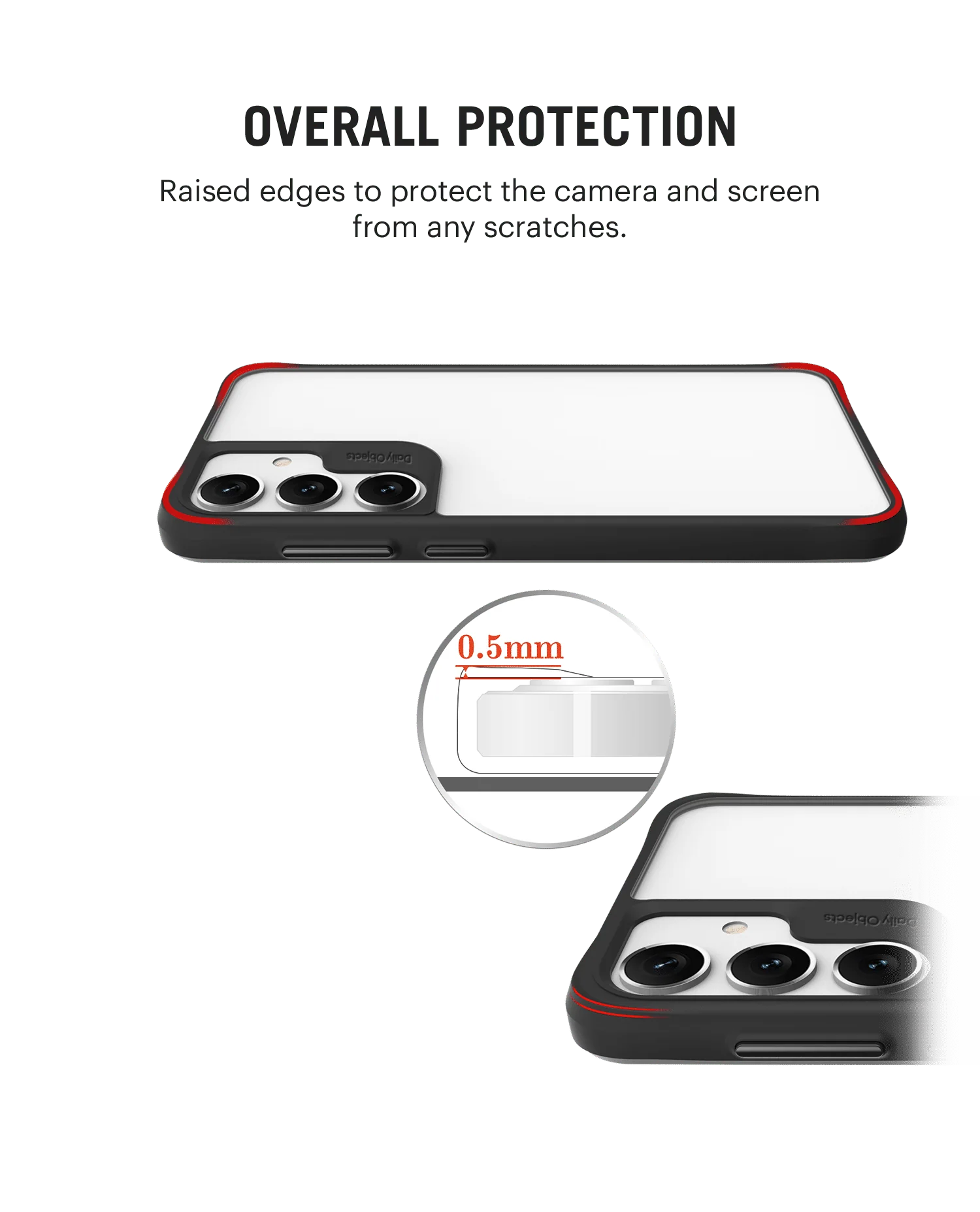 Rosey Retreat Black Hybrid Clear Case Cover For Samsung Galaxy S24 Plus - Image 6